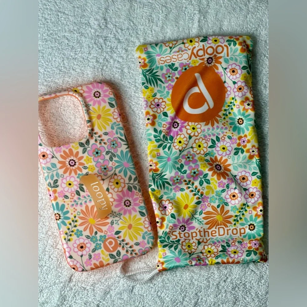 Loopy Case Floral Phone Case with Pouch